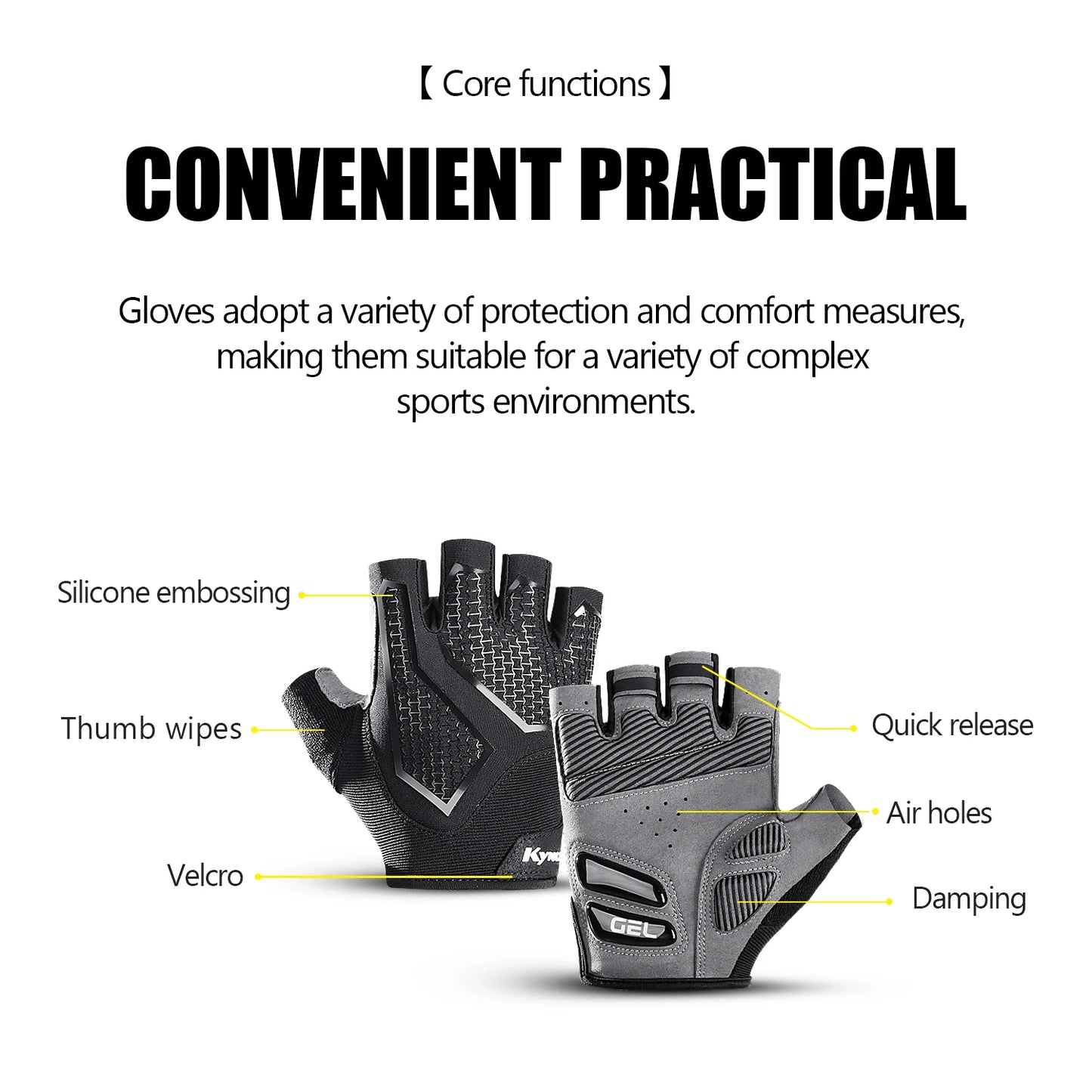 GymGrip Performance Cycling Gloves